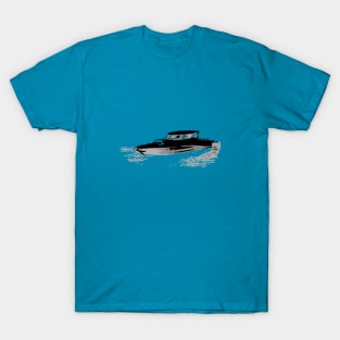 Fishing Boat (Black and Grey Colors) T-Shirt